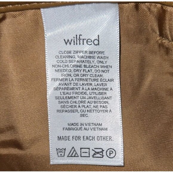 Wilfred Melina Faux Leather Pants Brown 6 5 Pocket Style FVL 04-06-6940-R-FA22 E - Picture 7 of 8
